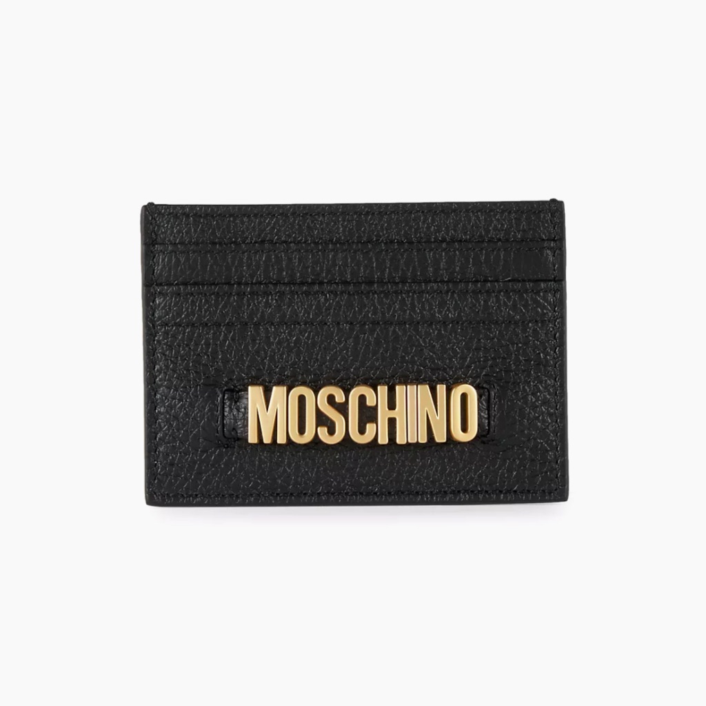 New Moschino Leather Logo Card Case